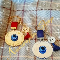 Μπρελόκ Πλέξιγκλας με Μάτι & Ευχές