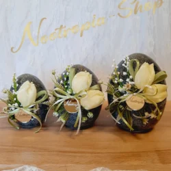 Χειροποίητο Κεραμικό Αβγό Μπλέ