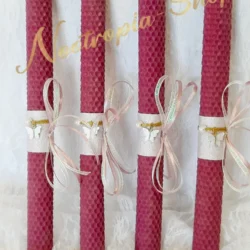 Alternative view of Πασχαλινή Λαμπάδα Λευκή Πεταλούδα