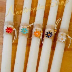 Πασχαλινή Λαμπάδα Λουλούδι με Σμάλτο