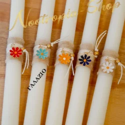 Alternative view of Πασχαλινή Λαμπάδα Λουλούδι με Σμάλτο